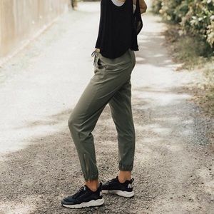 Albion Jetsetters in sage. Size: S  Length: Tall